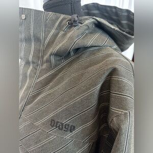 Orage Gray Striped Ski & Snowboard Jacket